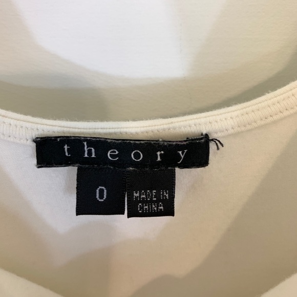 THEORY Boa Cotton Tank Dress in White with Pockets - Picture 3 of 10